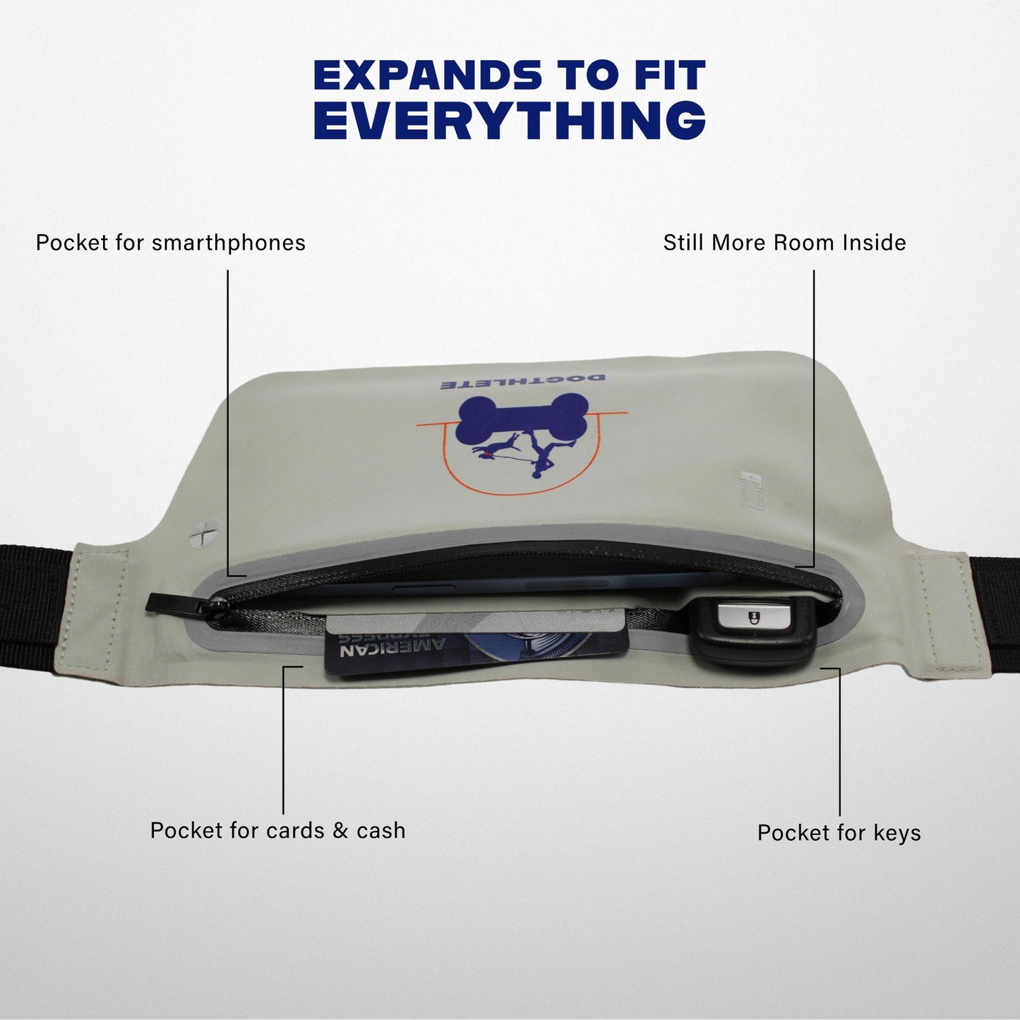 DOGTHLETE Waist Bag + Leash (Hands-Free Running Belt)